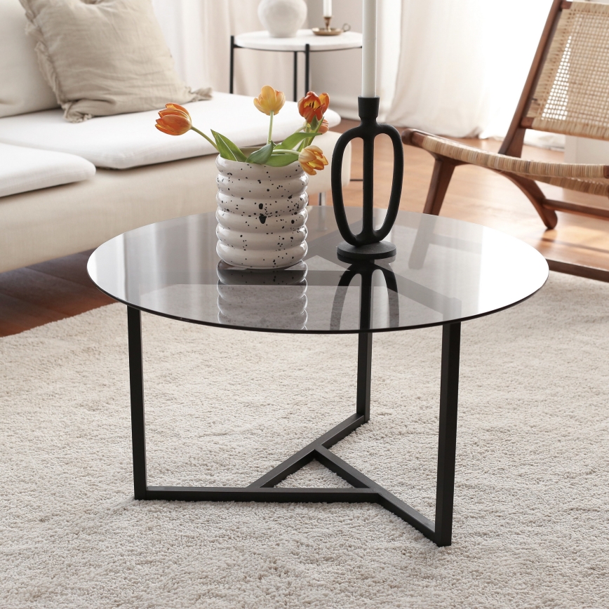Coffee table TRIO 42x75 cm black