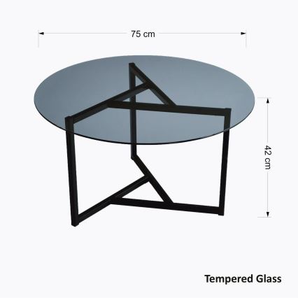 Coffee table TRIO 42x75 cm black