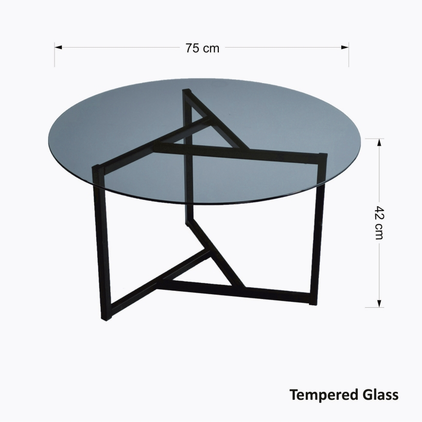 Coffee table TRIO 42x75 cm black