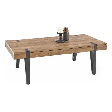 Coffee table TULUZA 41x120 cm golden walnut/black