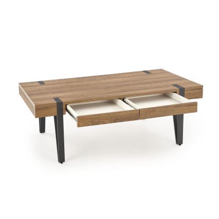Coffee table TULUZA 41x120 cm golden walnut/black