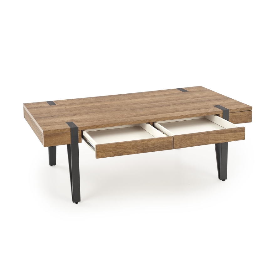 Coffee table TULUZA 41x120 cm golden walnut/black