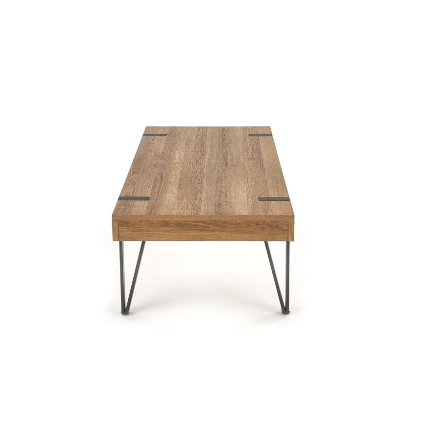 Coffee table TULUZA 41x120 cm golden walnut/black