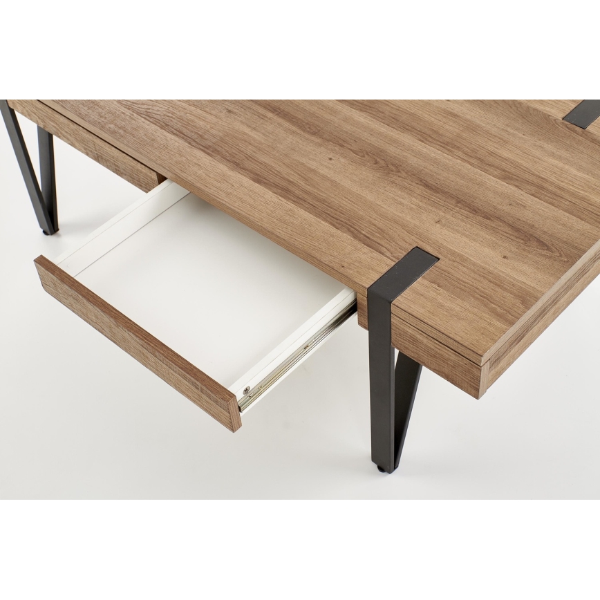 Coffee table TULUZA 41x120 cm golden walnut/black