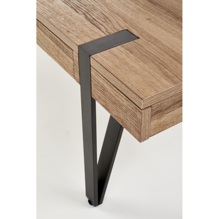 Coffee table TULUZA 41x120 cm golden walnut/black