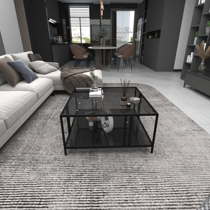 Coffee table URANUS 40x80 cm black