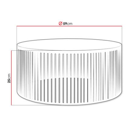 Coffee table VELEDE 25x58,5 cm white