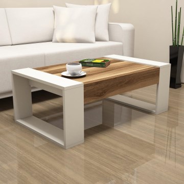 Coffee table VENUS 38x102 cm creamy/brown