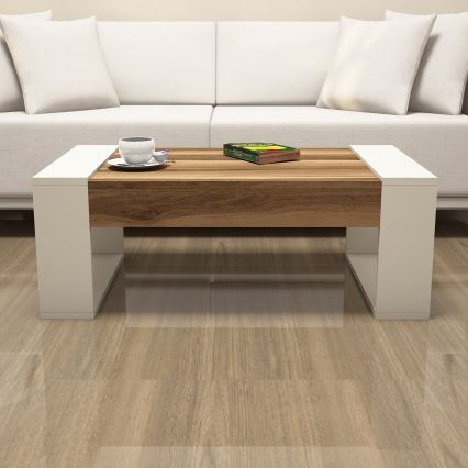 Coffee table VENUS 38x102 cm creamy/brown