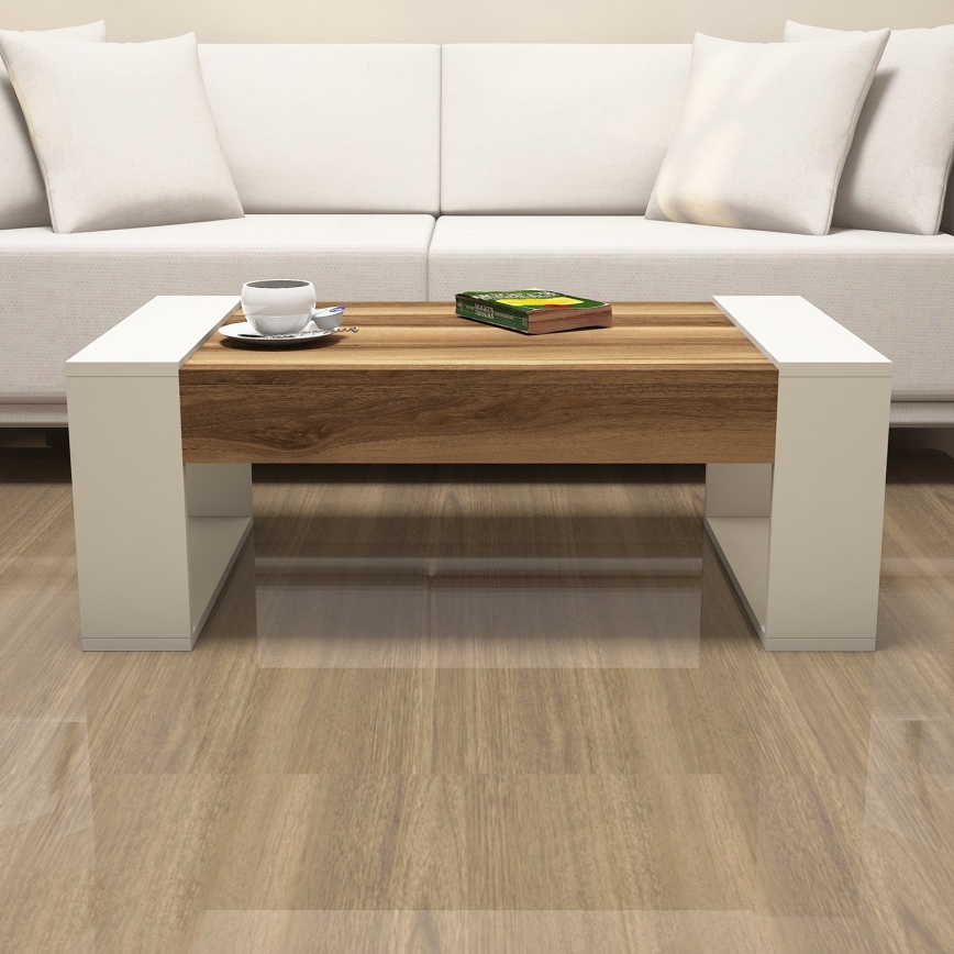 Coffee table VENUS 38x102 cm creamy/brown