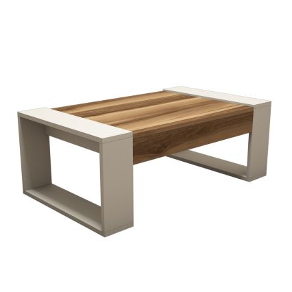 Coffee table VENUS 38x102 cm creamy/brown