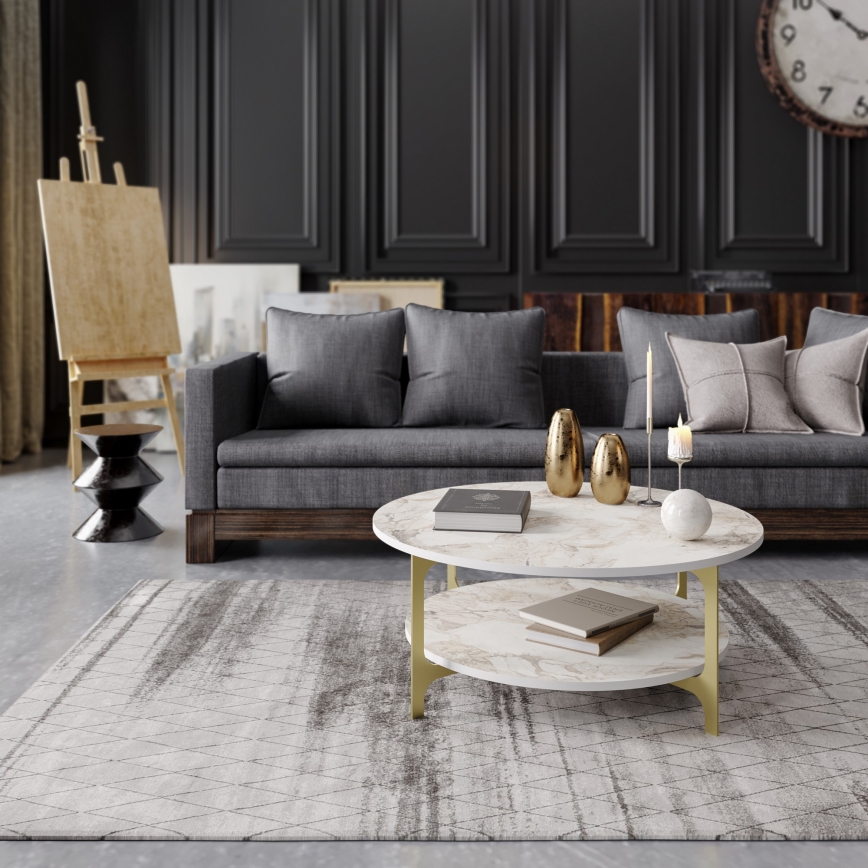 Coffee table VERSY 37x90 cm white/gold