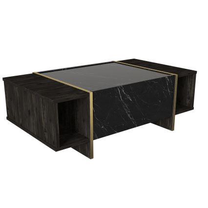 Coffee table VEYRON 37,3x103,8 cm black/gold