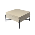 Coffee table with lift-top and shelf OASIS 75x75 cm cream/black