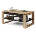 Coffee table with lifting top and shelf NEA oak/black