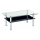 Coffee table YOLANDA 50x103 cm clear/shiny chrome