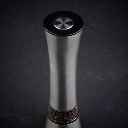 Cole&Mason - Electric salt or pepper grinder BURFORD 4xAAA 18 cm matte chrome