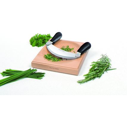 Cole&Mason - Kitchen cutting board and cradle knife 21,5x51,5 cm beech
