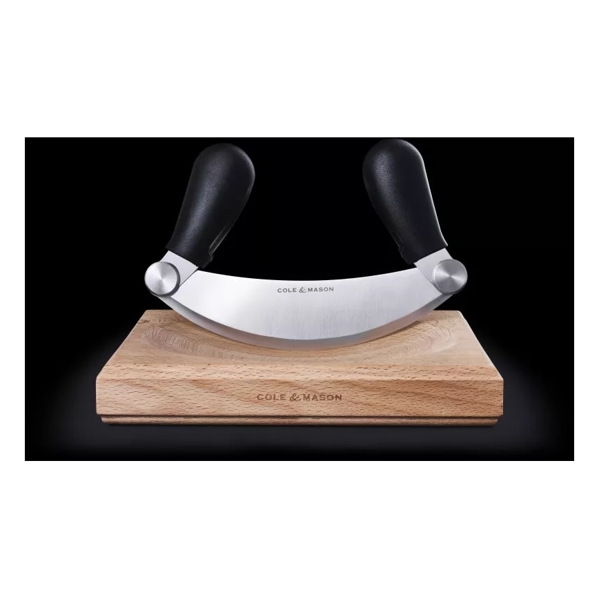 Cole&Mason - Kitchen cutting board and cradle knife 21,5x51,5 cm beech