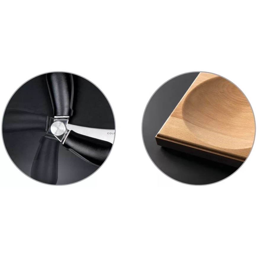 Cole&Mason - Kitchen cutting board and cradle knife 21,5x51,5 cm beech