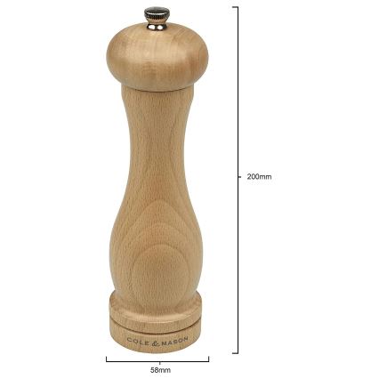 Cole&Mason - Pepper grinder CAPSTAN BEECH beech 20 cm