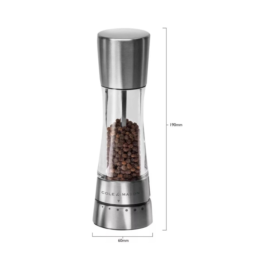 Cole&Mason - Pepper grinder DERWENT 19 cm shiny chrome