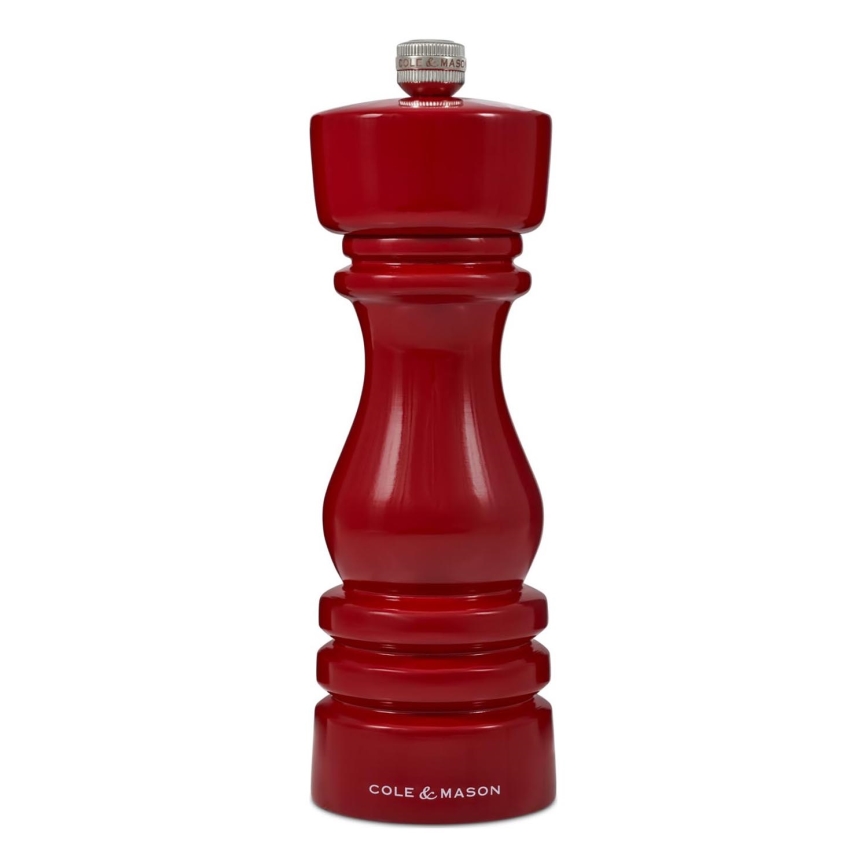 Cole&Mason - Pepper grinder LONDON 18 cm beech/red