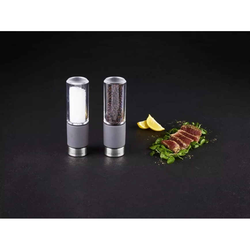Cole&Mason - REGENT CONCRETE Salt & Pepper Mill Set, 2-piece, concrete, 18 cm