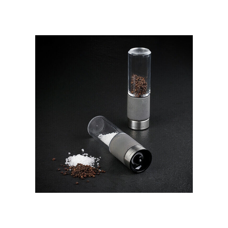 Cole&Mason - REGENT CONCRETE Salt & Pepper Mill Set, 2-piece, concrete, 18 cm
