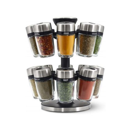 Cole&Mason - Rotating rack with spice jars MASTER 17 pcs