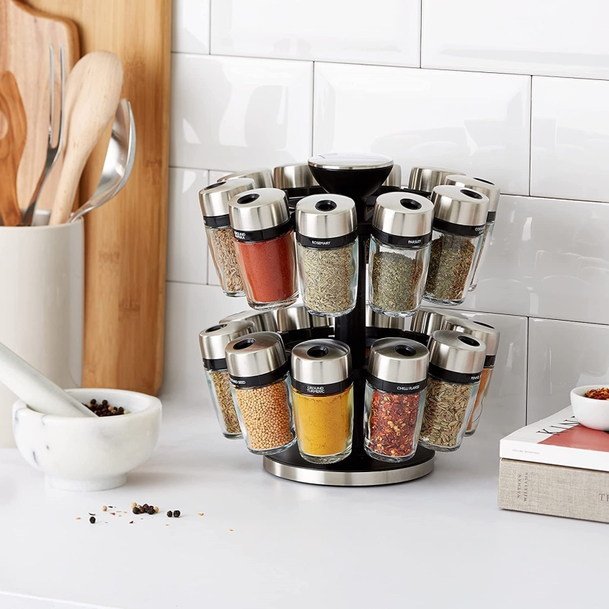 Cole&Mason - Rotating rack with spice jars MASTER 21 pcs