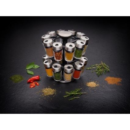 Cole&Mason - Rotating rack with spice jars MASTER 21 pcs