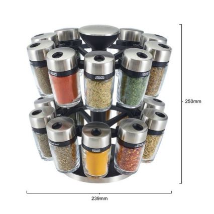 Cole&Mason - Rotating rack with spice jars MASTER 21 pcs