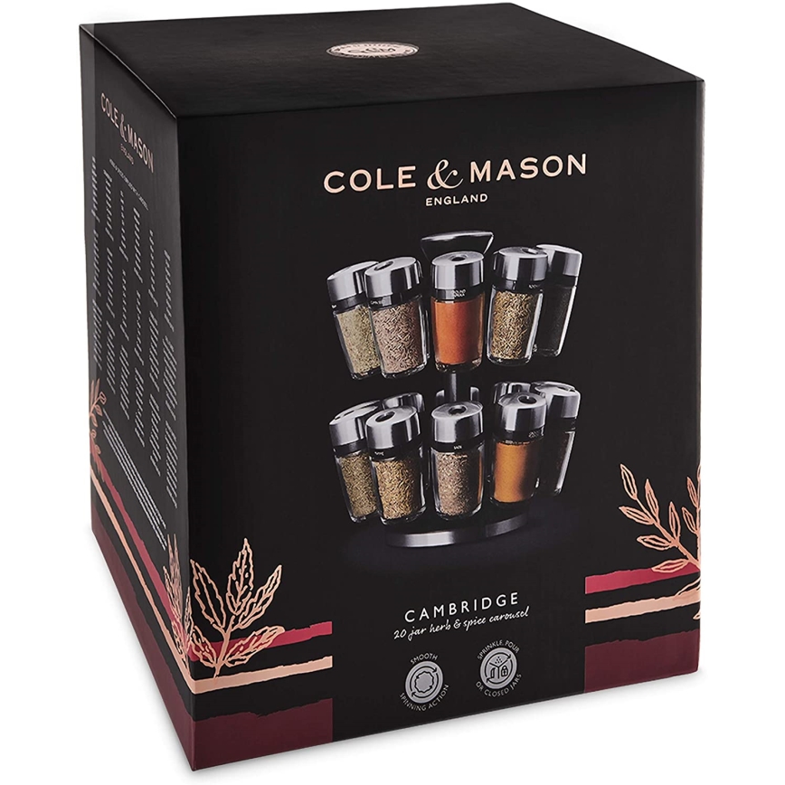Cole&Mason - Rotating rack with spice jars MASTER 21 pcs