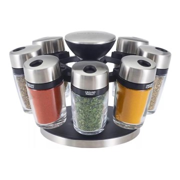 Cole&Mason - Rotating rack with spice jars MASTER 9 pcs
