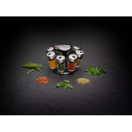 Cole&Mason - Rotating rack with spice jars MASTER 9 pcs