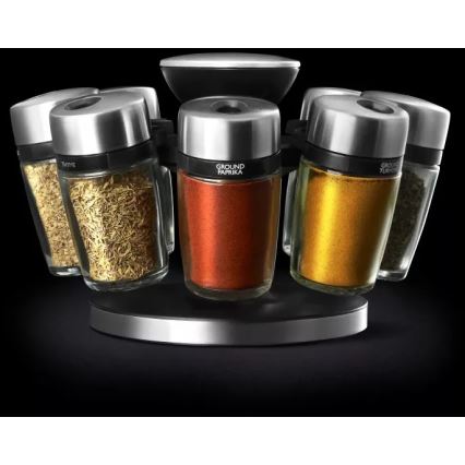 Cole&Mason - Rotating rack with spice jars MASTER 9 pcs