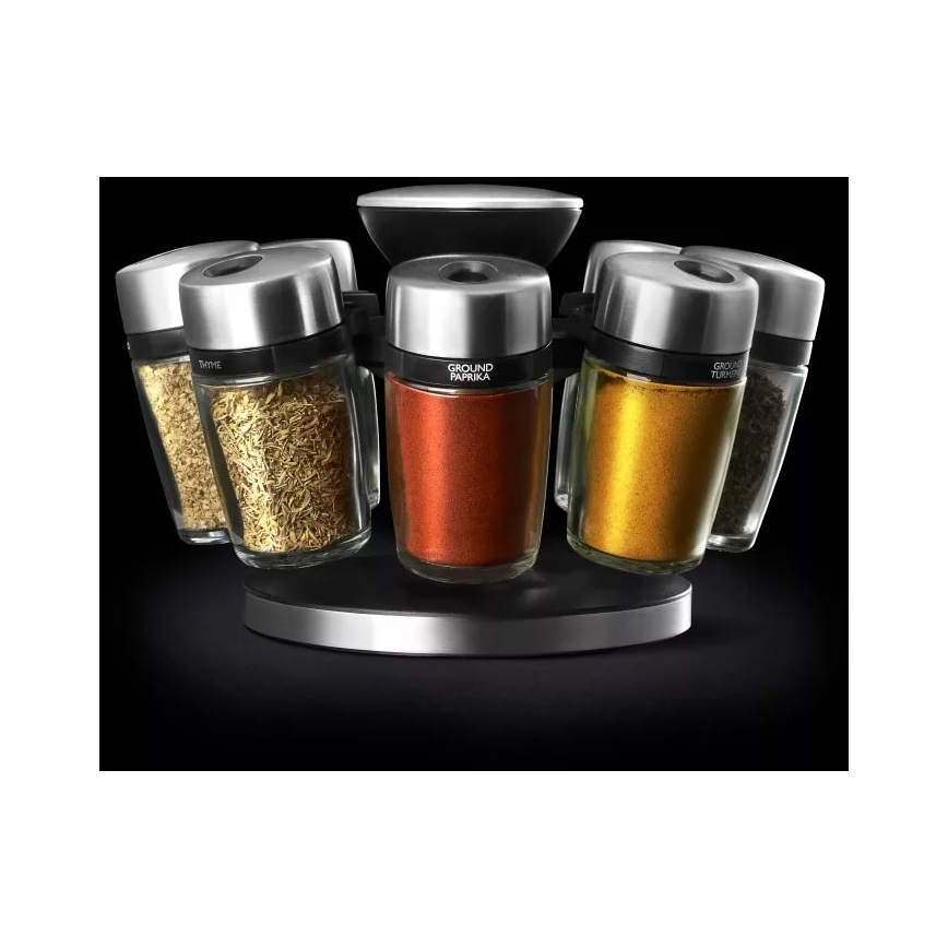 Cole&Mason - Rotating rack with spice jars MASTER 9 pcs