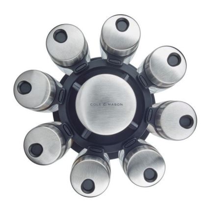 Cole&Mason - Rotating rack with spice jars MASTER 9 pcs