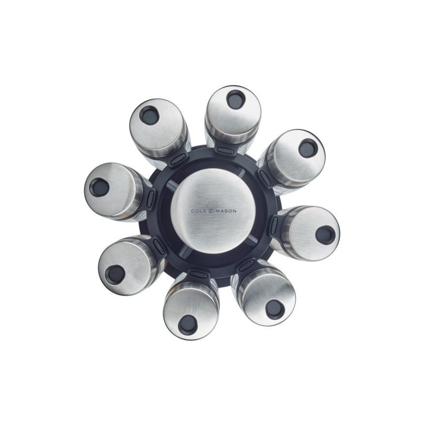 Cole&Mason - Rotating rack with spice jars MASTER 9 pcs