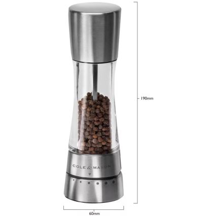 Cole&Mason - Salt grinder DERWENT 19 cm shiny chrome