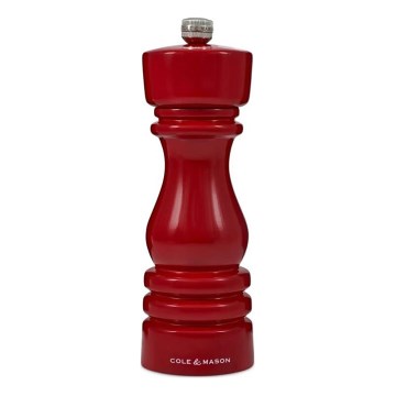 Cole&Mason - Salt grinder LONDON 18 cm beech/red