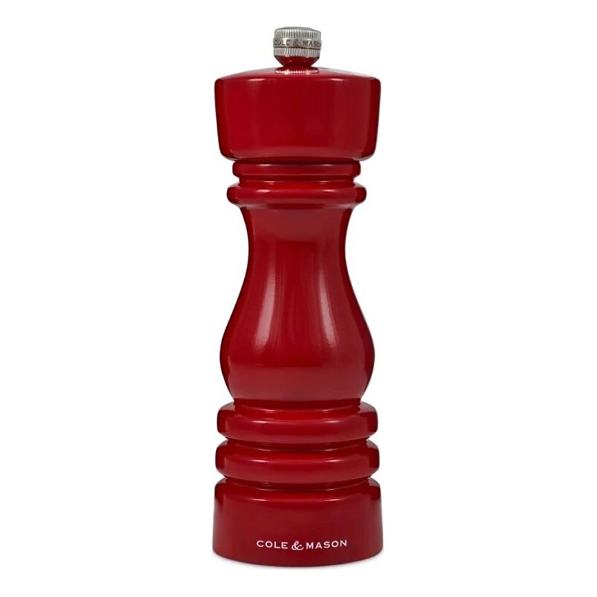 Cole&Mason - Salt grinder LONDON 18 cm beech/red