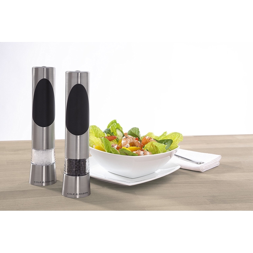 Cole&Mason - Set of electric salt and pepper grinders RICHMOND 2 pcs 6xAAA