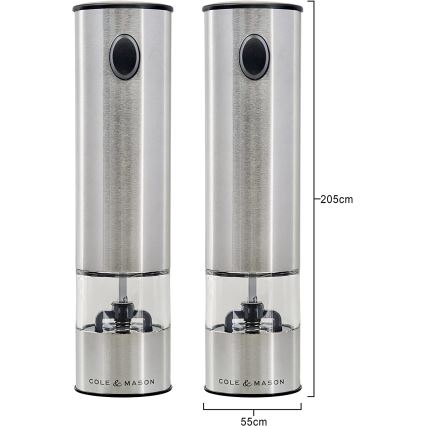 Cole&Mason - Set of electric spice grinders BATTERSEA 2 pcs 6xAAA