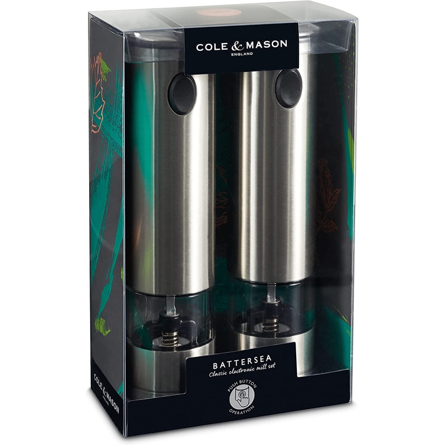 Cole&Mason - Set of electric spice grinders BATTERSEA 2 pcs 6xAAA