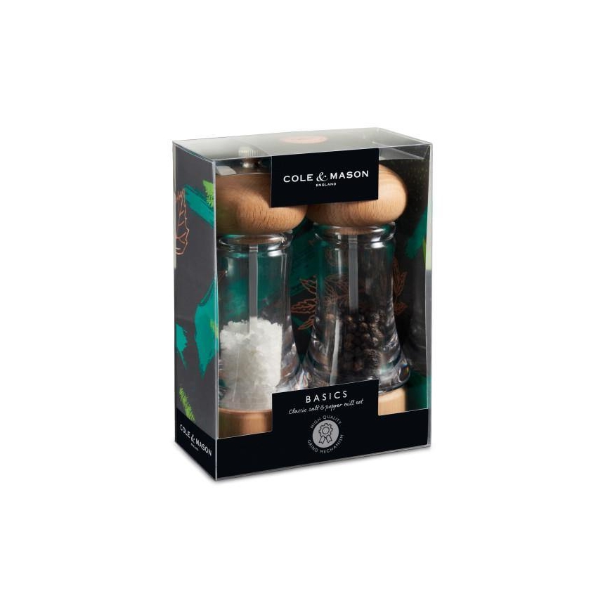 Cole&Mason - Set of salt and pepper grinders BASICS 2 pcs beech 16 cm
