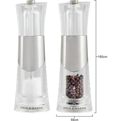 Cole&Mason - Set of salt and pepper grinders BOBBI 2 pcs 18,5 cm