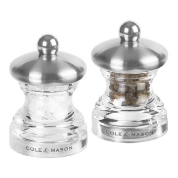 Cole&Mason - Set of salt and pepper grinders BUTTON 2 pcs 6,5 cm