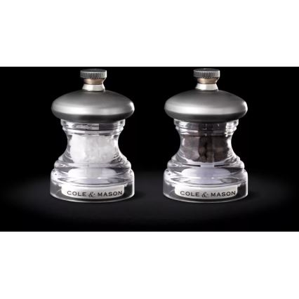 Cole&Mason - Set of salt and pepper grinders BUTTON 2 pcs 6,5 cm